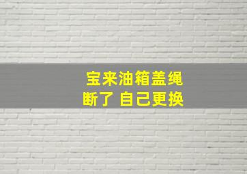 宝来油箱盖绳断了 自己更换